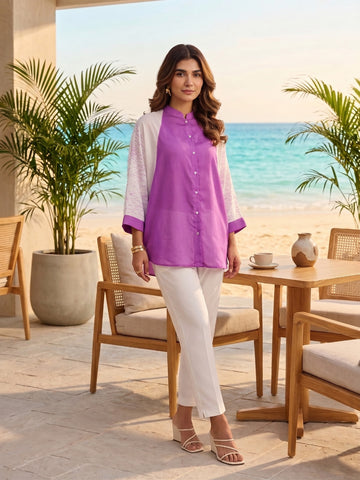 PURPLE MARCO ANAHA CO-ORD SET