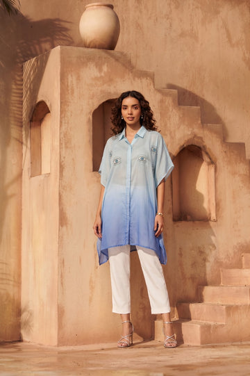 OMBRE BLUE EVIL TAROL CO-ORD SET