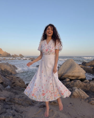 WHITE YASMIN OSCAR DRESS