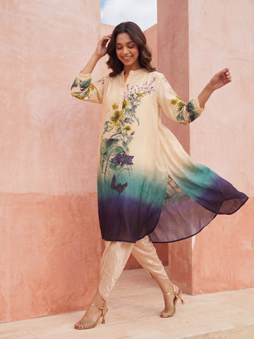 BEIGE MARINA GATHER TUNIC