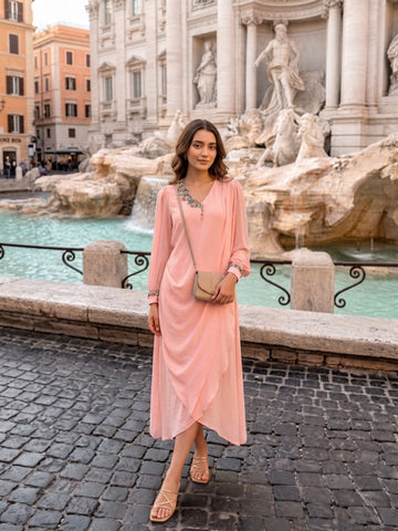 PEACH BEEKEY DRESS