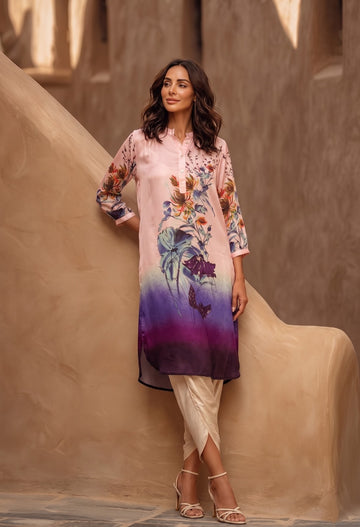 PINK MARINA GATHER TUNIC