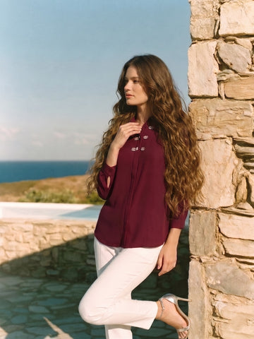 WINE CRYSTALLINE SHIRT