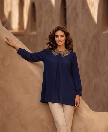 NAVY AIZZA SHIRT