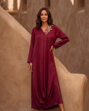 WINE MIA LONG DRESS