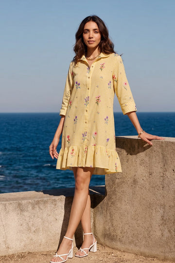 YELLOW RUMI STAGE DRESS