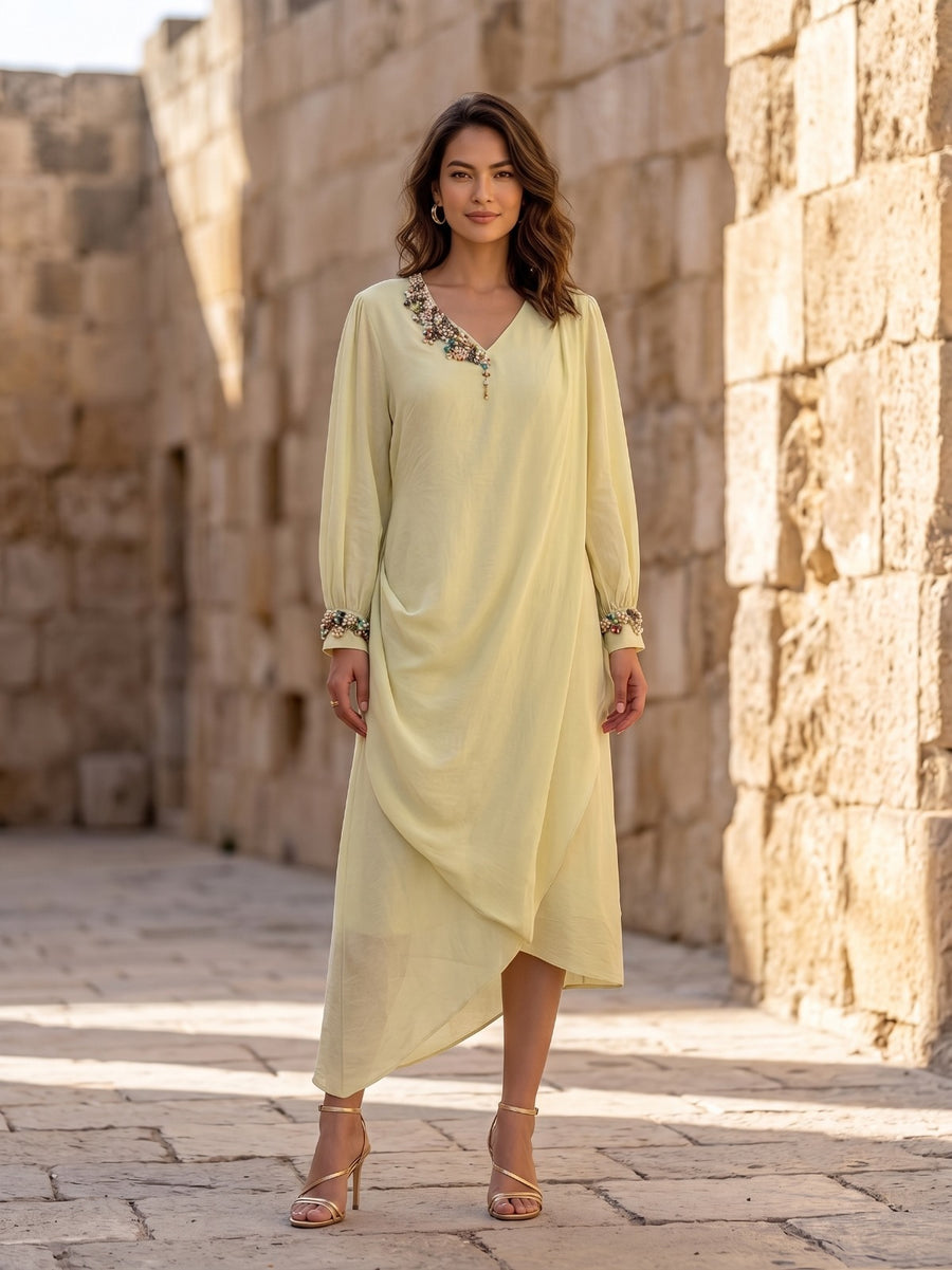LIME GREEN BEEKEY DRESS