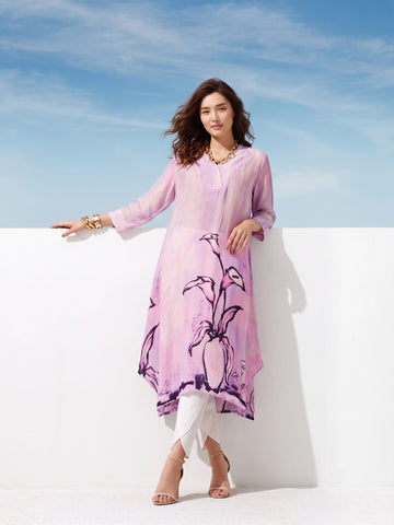 PURPLE TRENCH CABLE TUNIC