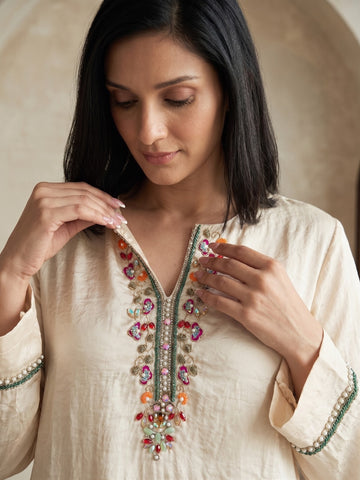 LIGHT GOLD SATIN RADICAL TUNIC