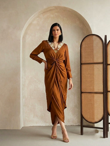 BROWN FAVOUR CO-ORD
