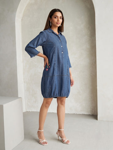 BLUE DENIM DYNA DRESS