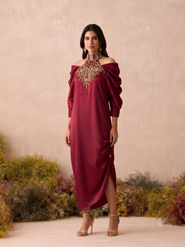 WINE LOUDLESS DRESS