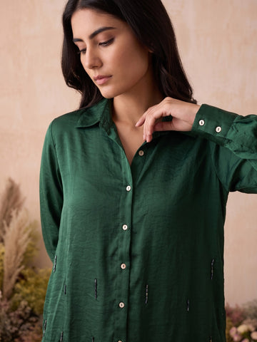 EMERALD GREEN ALL DAY SHIRT
