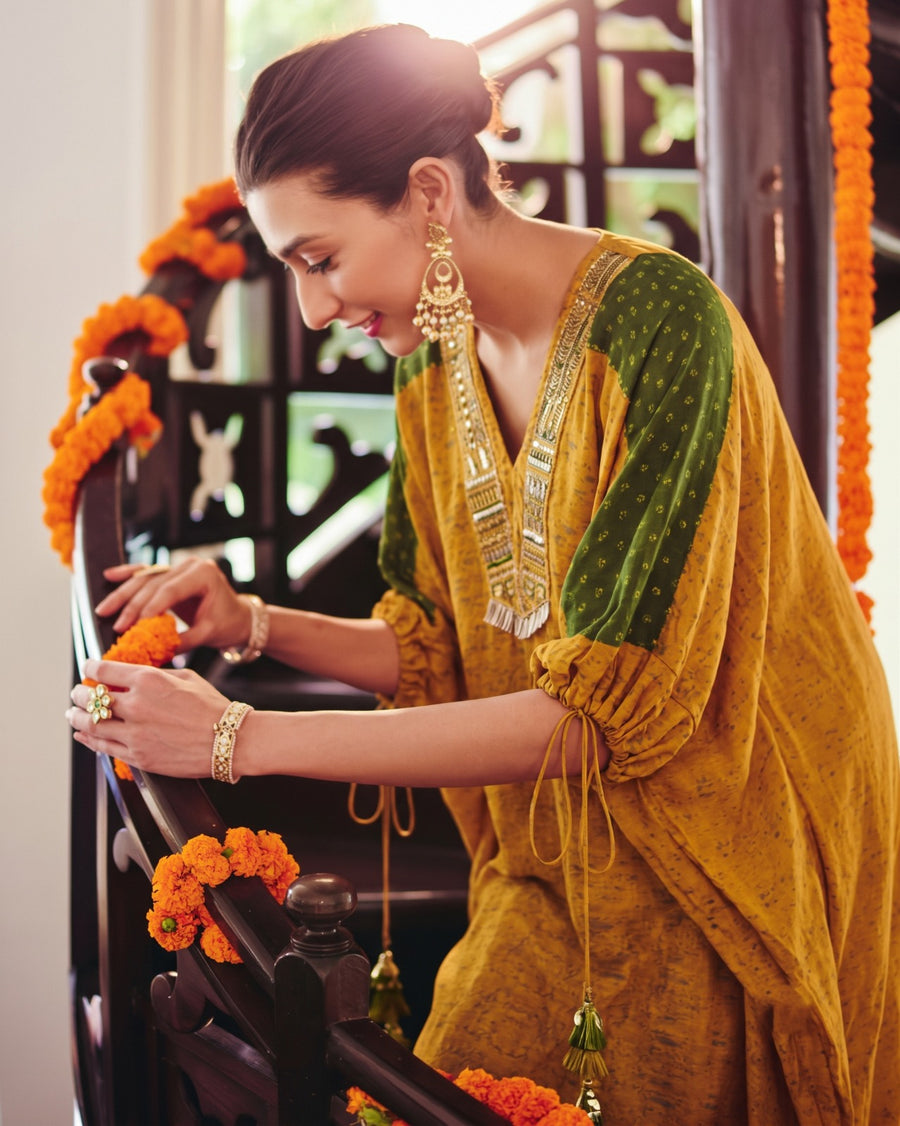 MUSTARD CYRUS ATEL DRESS