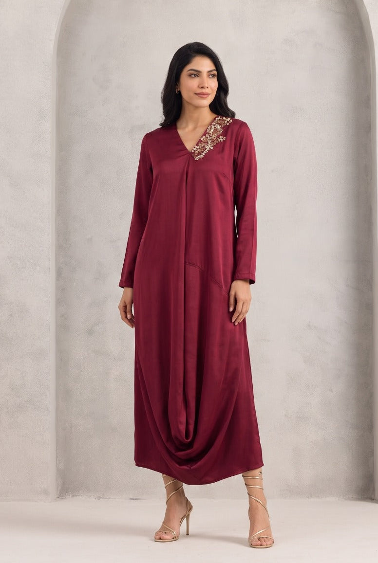 WINE MIA LONG DRESS
