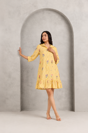 YELLOW RUMI STAGE DRESS