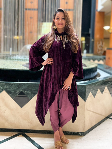 VELVET PLUM MILLIE TUNIC