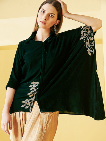 VELVET EMERALD ACE TUNIC
