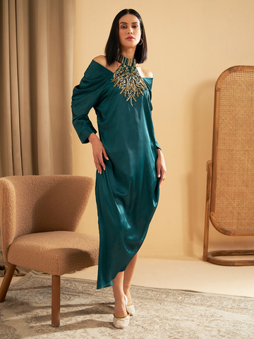 EMERALD LOUDLESS DRESS