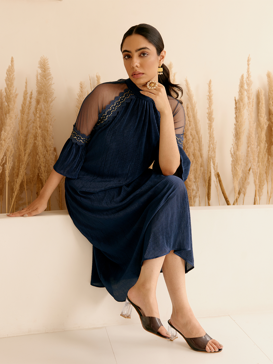 NAVY ZUNO DRESS