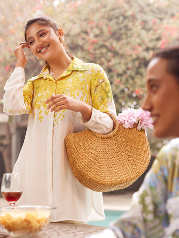 YELLOW AMALTAS CRYSTALLINE SHIRT