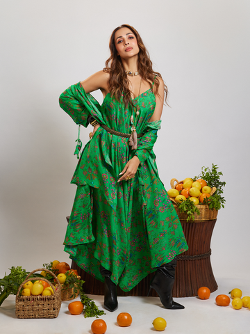 GREEN FARSAAN RYANA JUMPSUIT