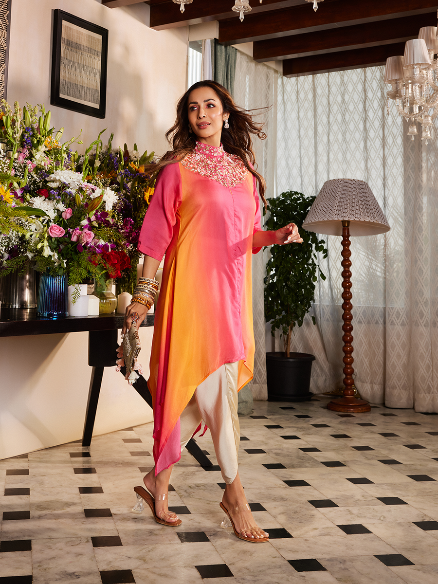 RANI ORANGE OMBRE NAVYA TUNIC