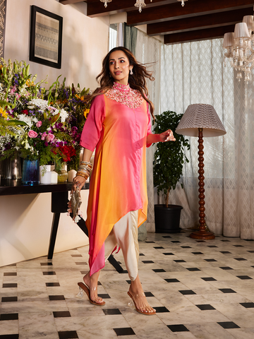 RANI ORANGE OMBRE NAVYA TUNIC