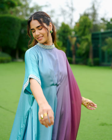 OMBRE BLUE IKONIC DRESS