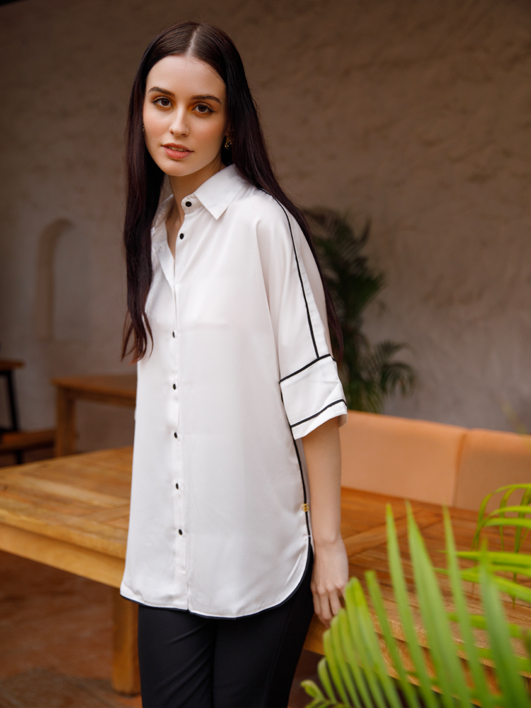 Buy Linear Loose Long Shirt for Women Online Chique