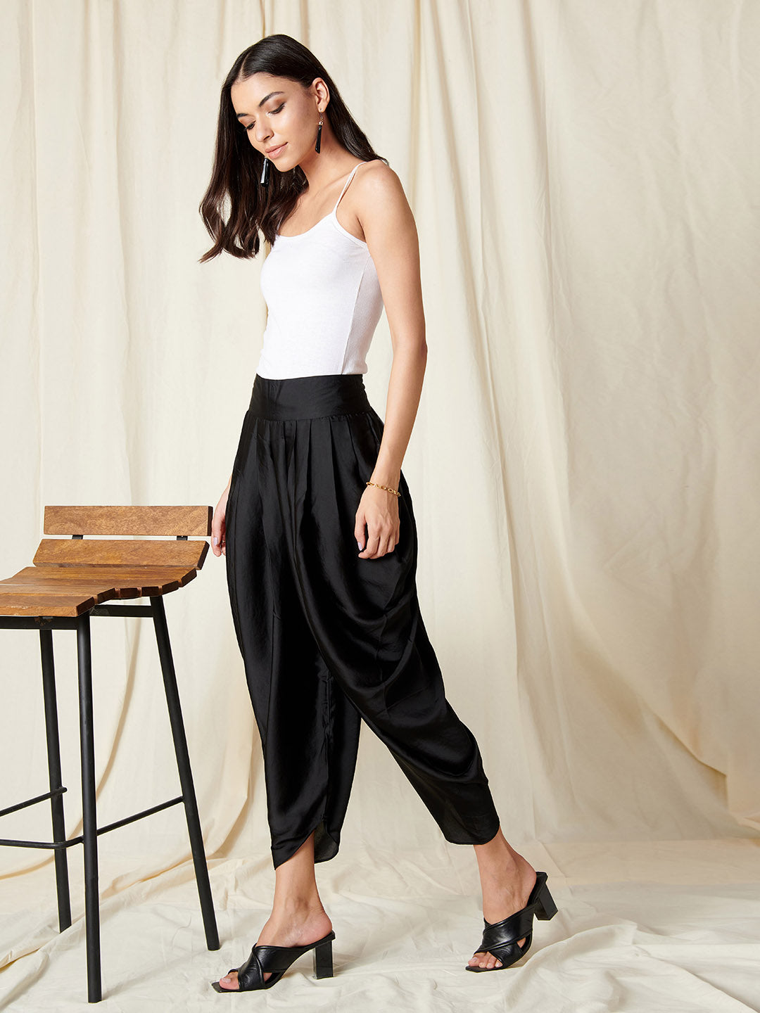 Solid Black Dhoti