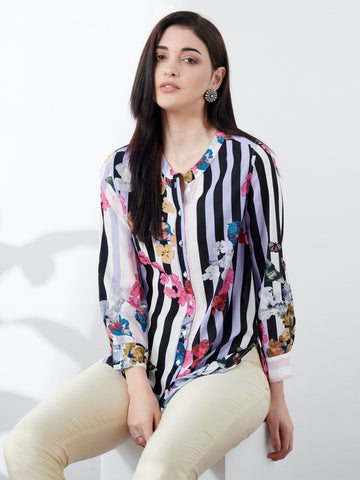 LILAC B&B BUTTON DOWN SHIRT