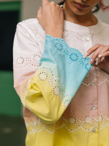 SCHIFFLI MULTICOLOR SHADES SHIRT