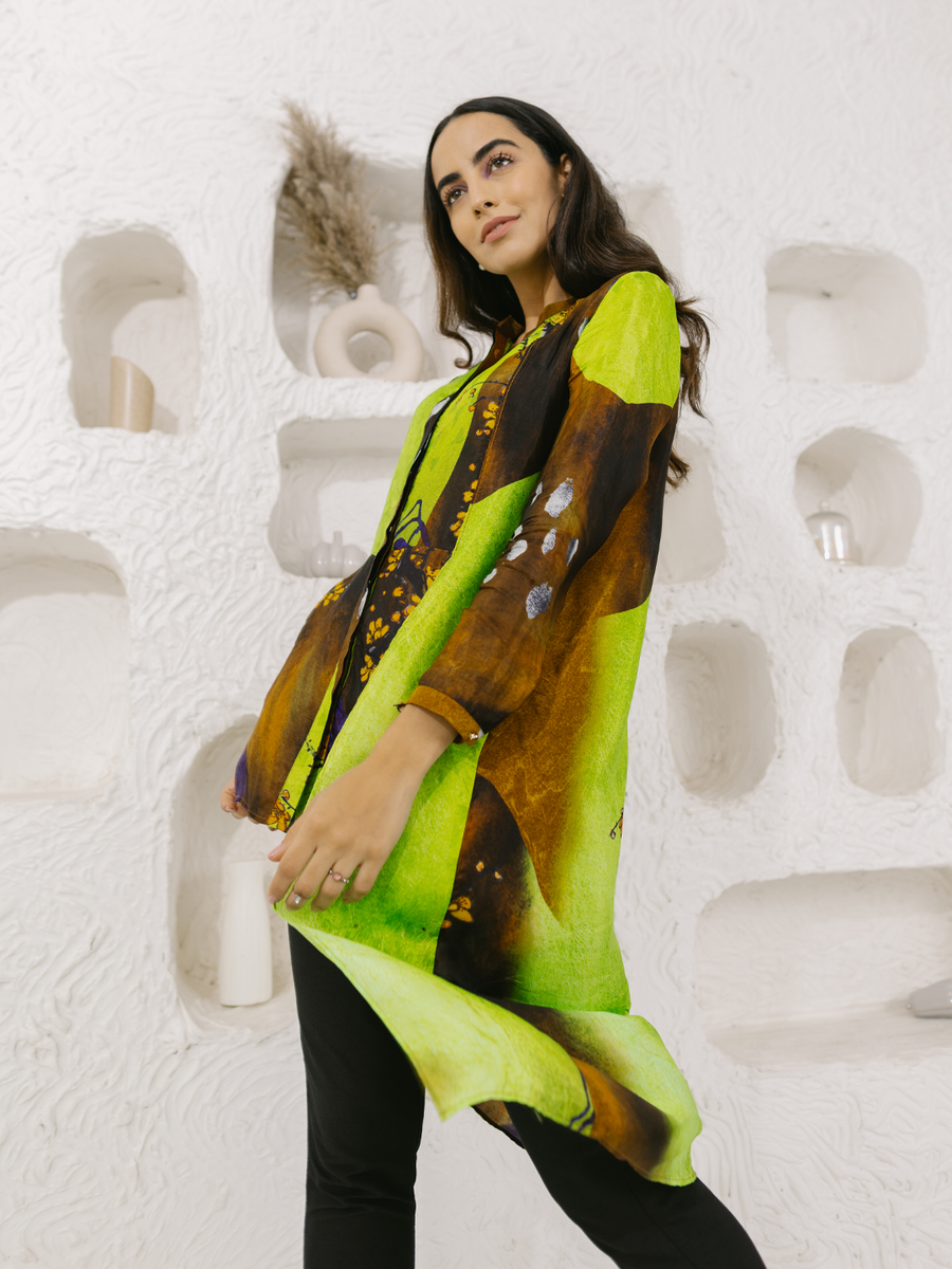 AMALA GREEN WOODLAND TUNIC