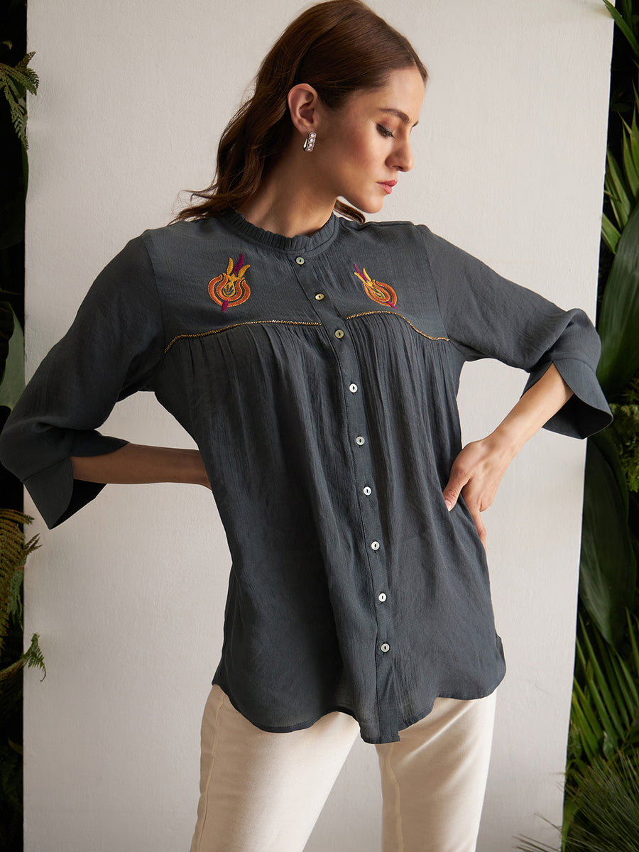GREY STEREO SHIRT