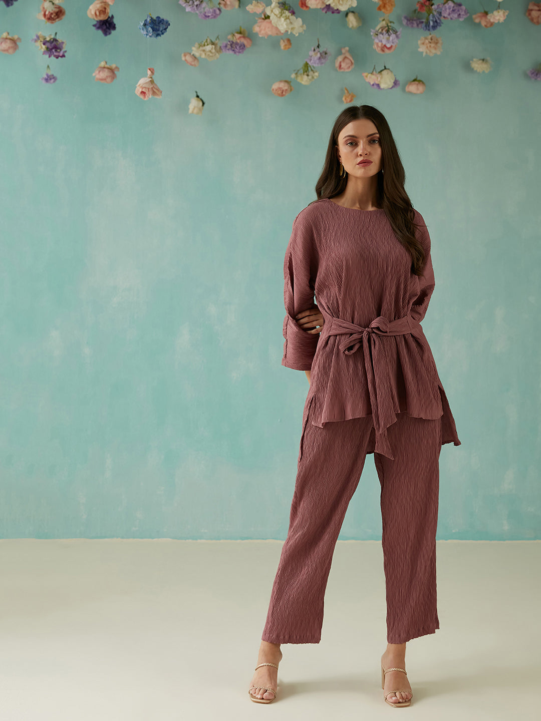 Shop Jerry Dusty Pink Co-ord Set For Women