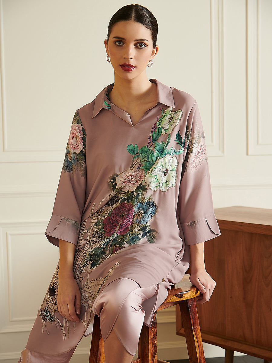 DUSTY PURPLE FLORENCE AARIA TUNIC