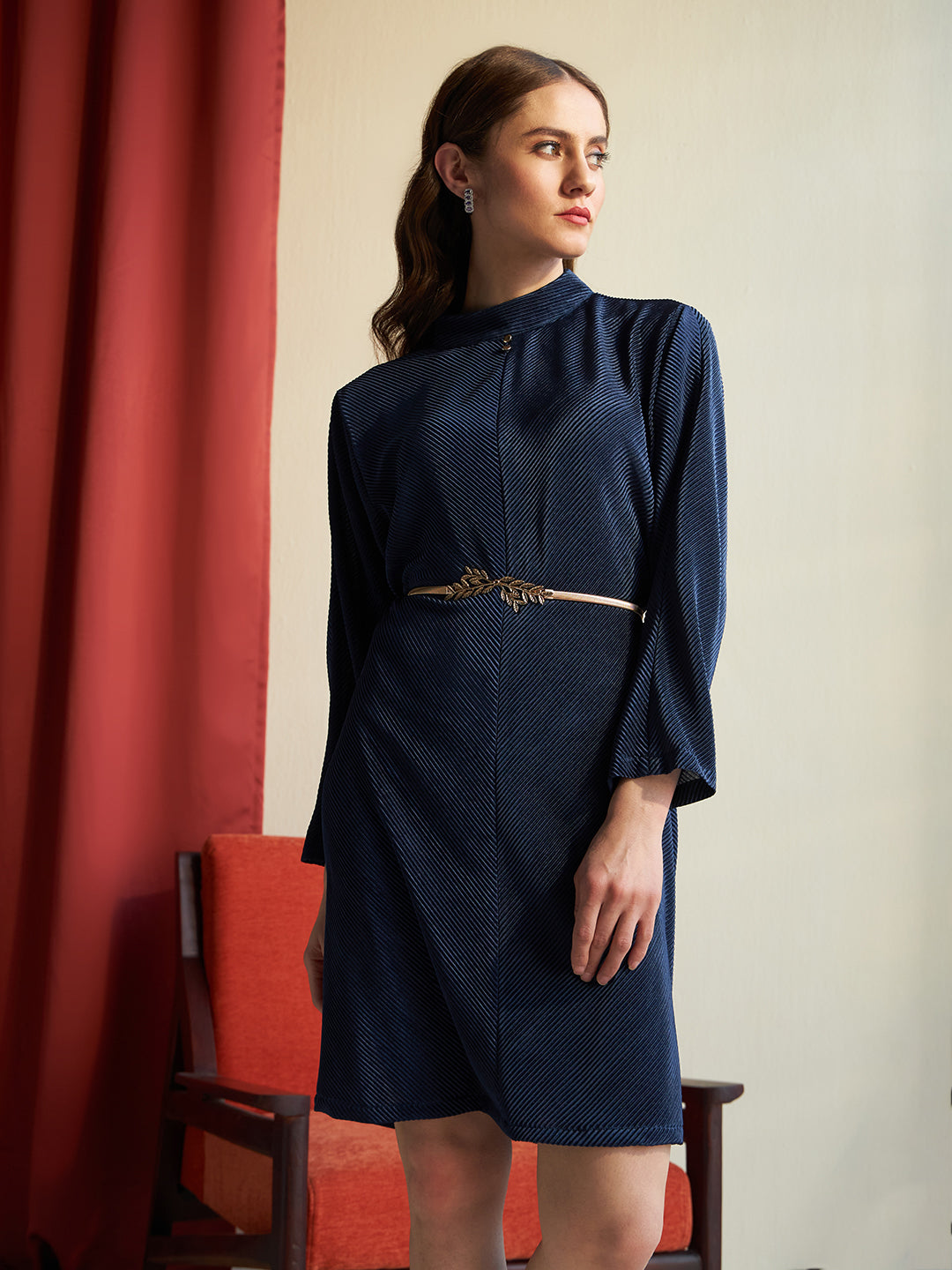 Buy nova navy dress Rs2450 Online Chique