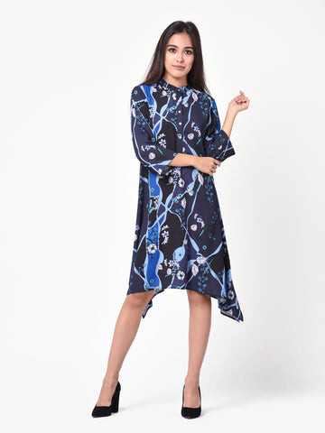 Blue Oceanic Kaftan Tunic