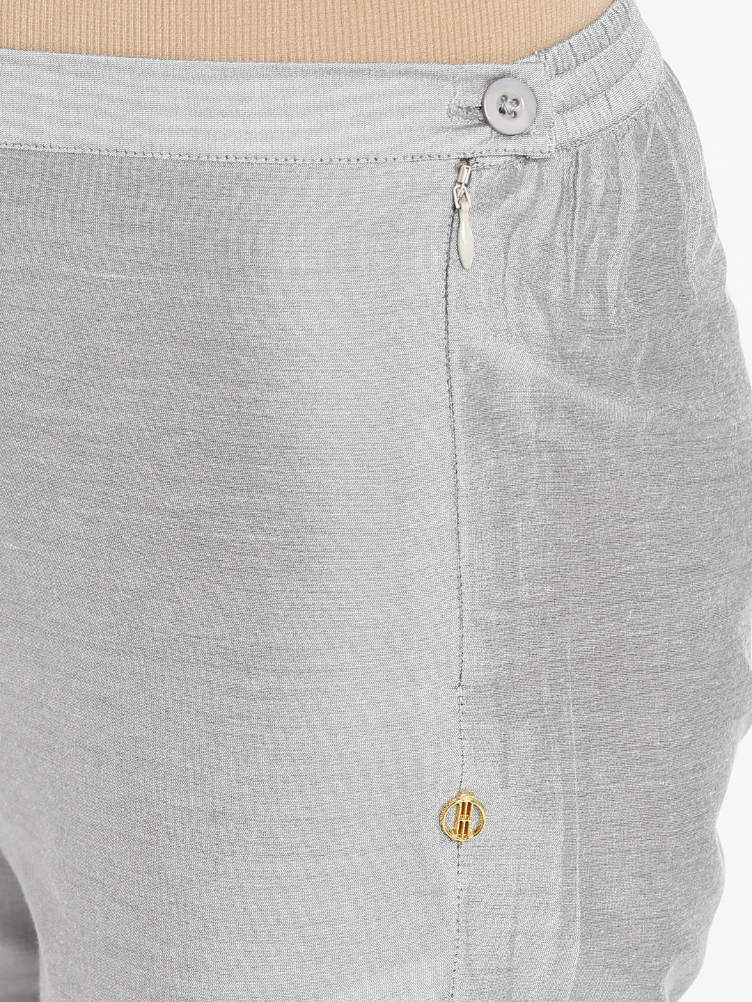 Buy Solid Black Lycra Side Zip Pant For Women – Chique