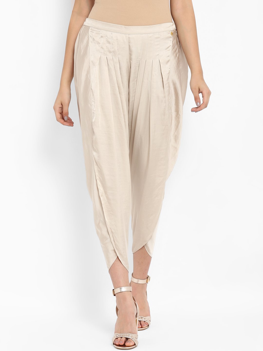 Magenta Solid Rayon Tulip Pant
